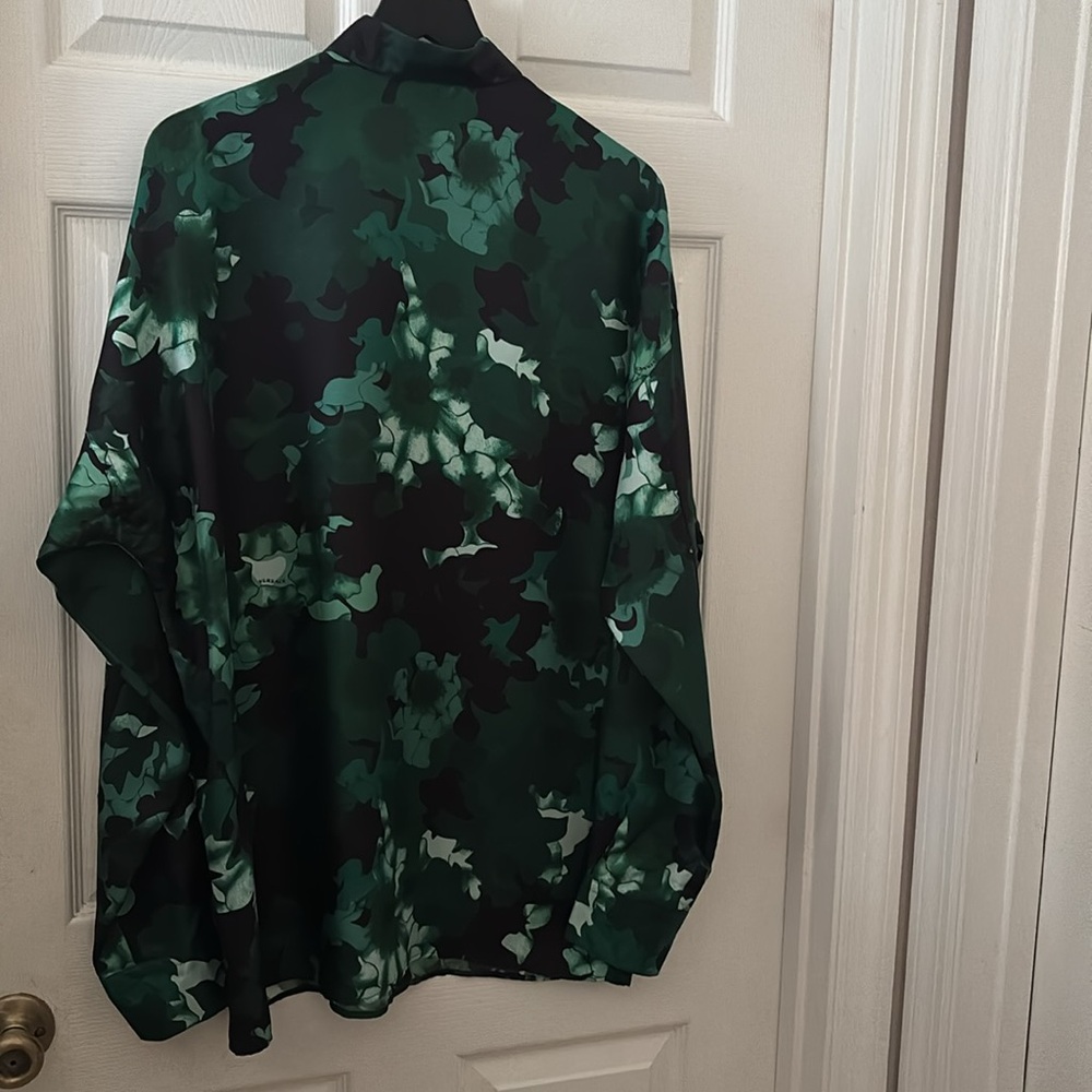 Versace Green and Black Patterned Shirt - Picture 2 of 11